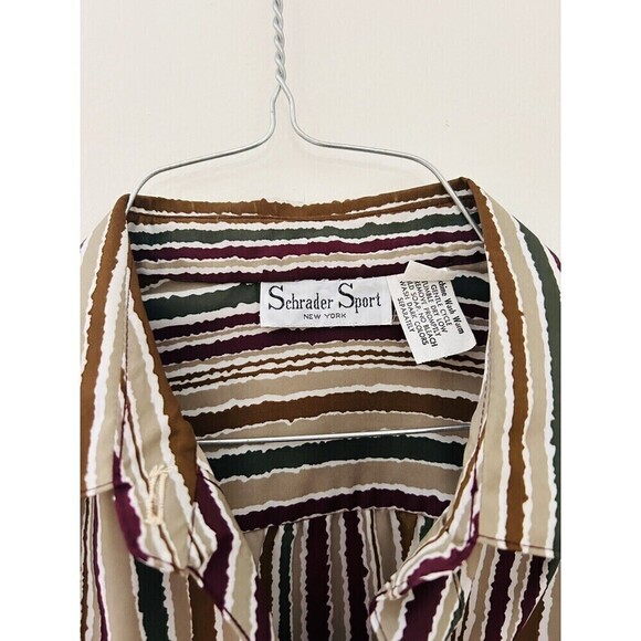 Vintage 60s Schrader Sport New York City USA Made Striped Belted Shirtdress - Picture 4 of 6